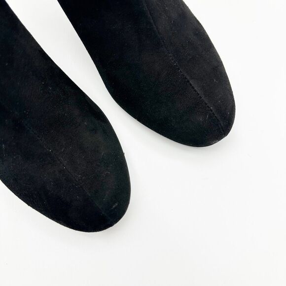 GUCCI Melville Black Suede Boots Size 39.5 US 9.5 Studded Heeled Bootie - Picture 5 of 14